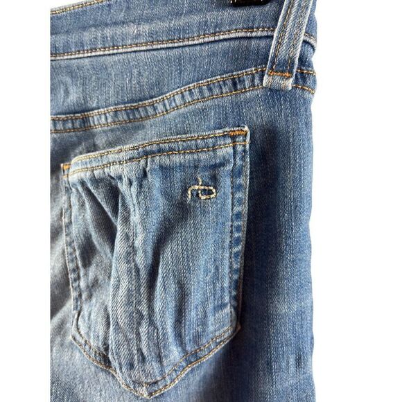 rag & bone Jeans the Capri Low Rise Light Wash Denim Raw Hem Women's Size 25 - Picture 6 of 13